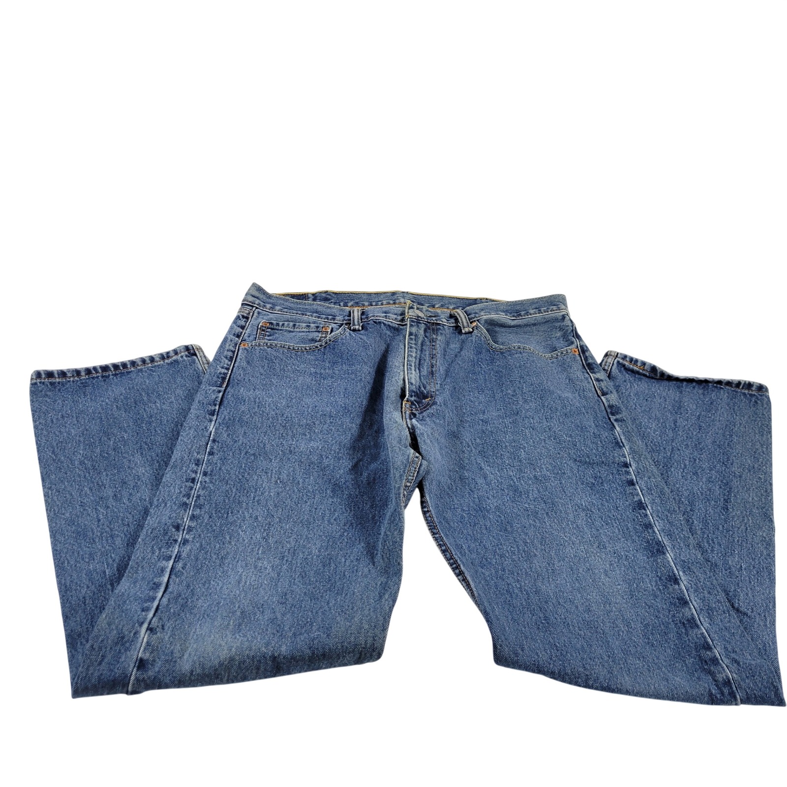 Levi Strauss 505 Mens Jeans Blue Denim Straight Fit Waist 38 Length 34